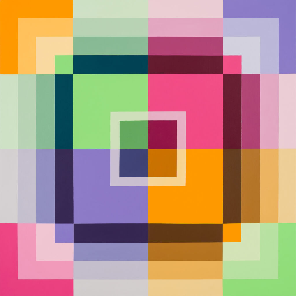 Verónica Di Toro_Serie Cuadrículas_Nº18_2019_acrílico sobre tela_100 x 100 cm