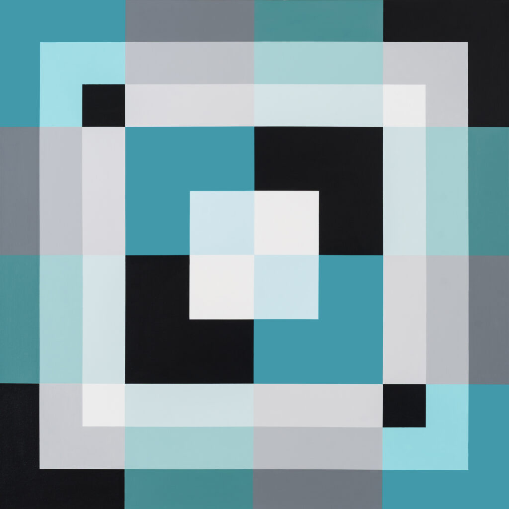 Verónica Di Toro_Serie Cuadrículas_Nº23_2020_acrílico sobre tela_100 x 100 cm