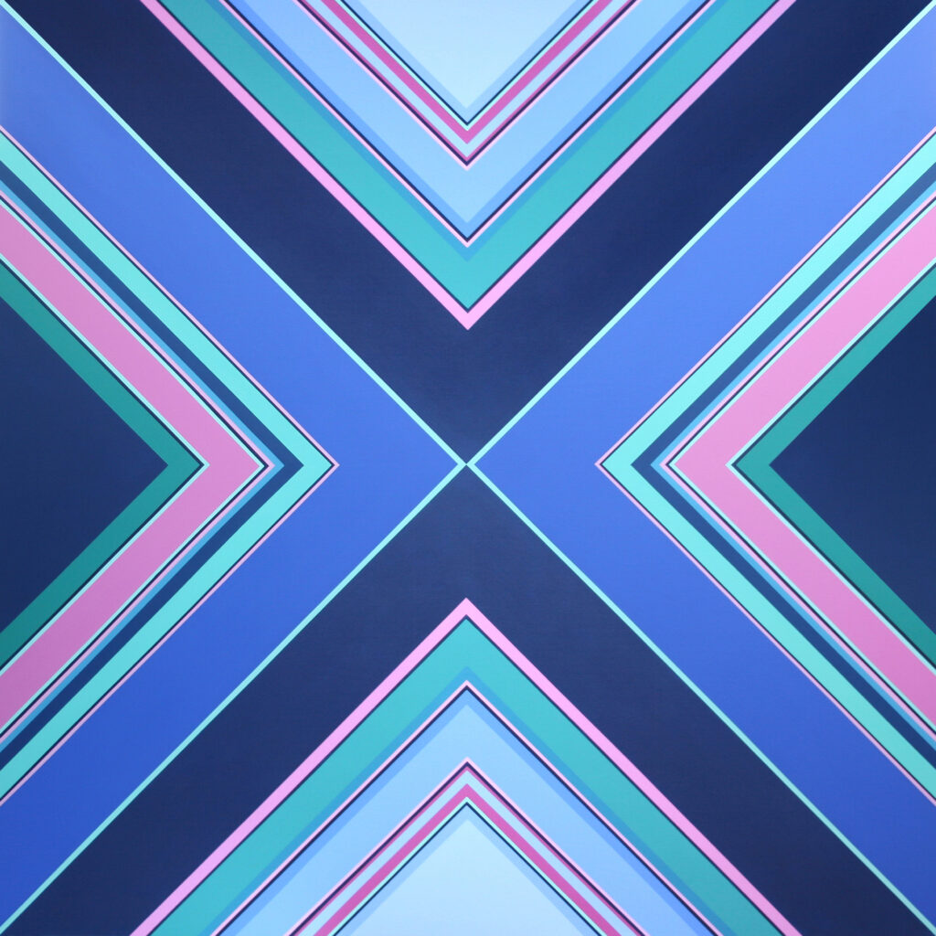 Serie Simetria Nº 12, 2008, acrílico sobre tela, 180 x 180 cm. Colección privada.